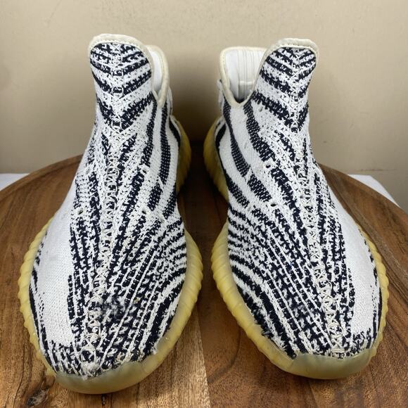 Adidas Yeezy Boost 350 V2 Low Zebra Mens Black And White Size 13 Shoes CP9654 - Picture 4 of 11